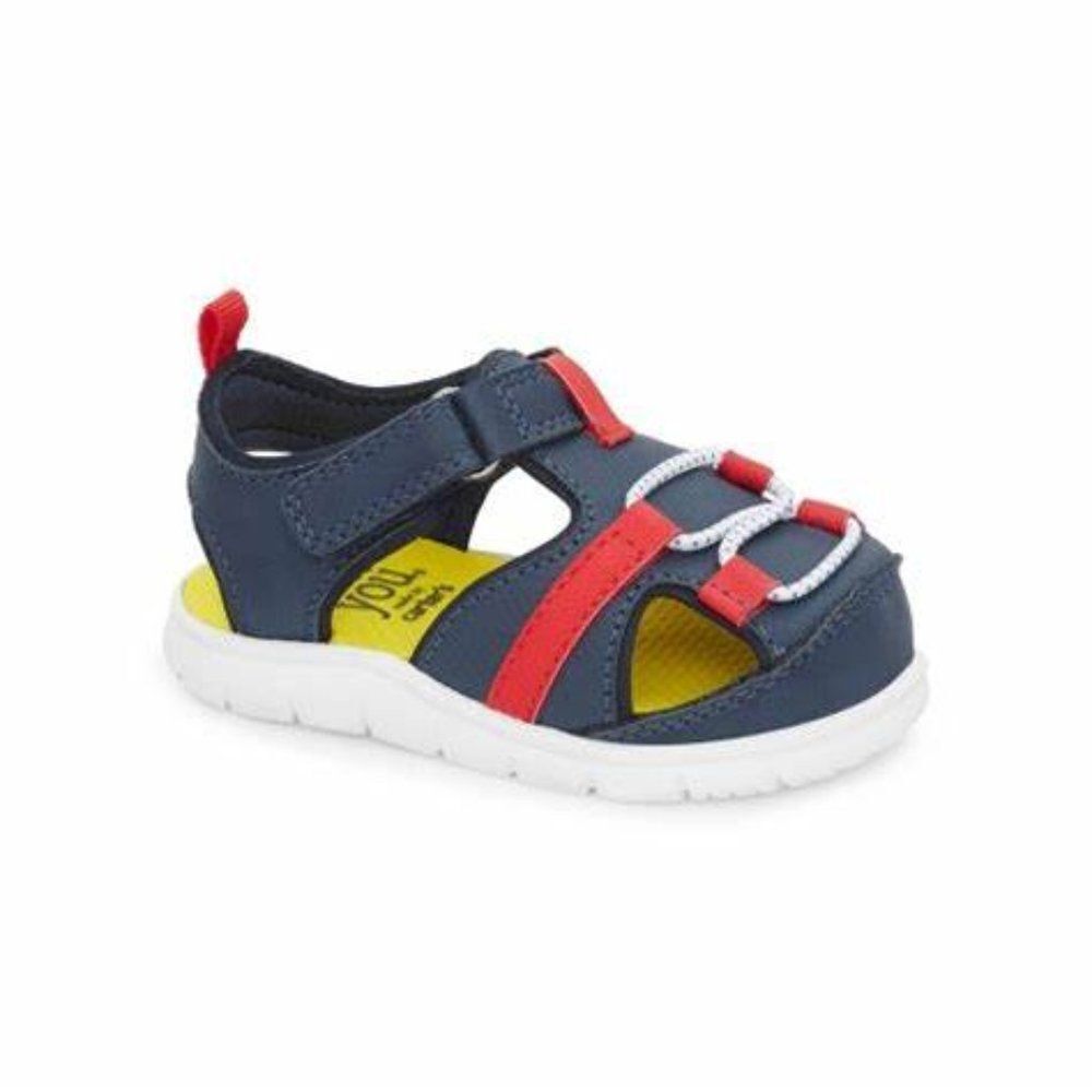 Carter's Just One You Baby Royal First Walker Sandals (Navy/Red) Size 4T - NEW!!